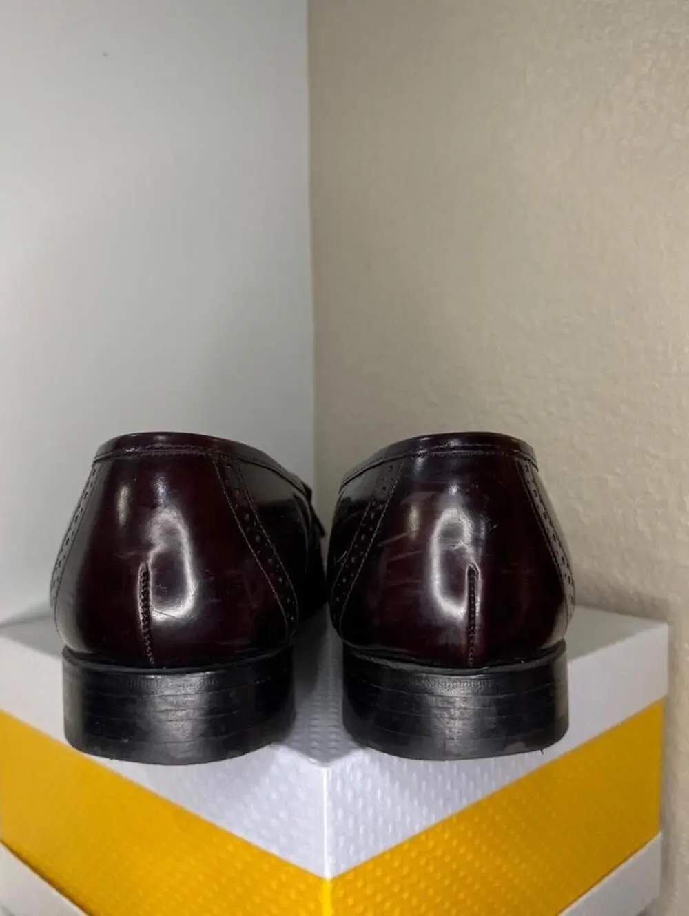 Johnston & Murphy Aristocraft Men’s 11 Burgundy Leather Tassel Loafers USA